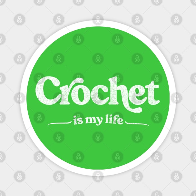 Crocheting Gift Idea / Funny Typography Design Magnet by DankFutura